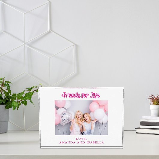 Die besten Freunde der weißen rosa BESTE FREUNDIN  Fotoblock