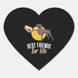 Die besten Freunde des Lebens Herz-Aufkleber