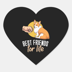 Die besten Freunde des Lebens Herz-Aufkleber