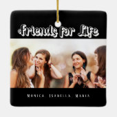 Die besten Freunde des Schwarzen Fotos Keramikornament (Rückseite)