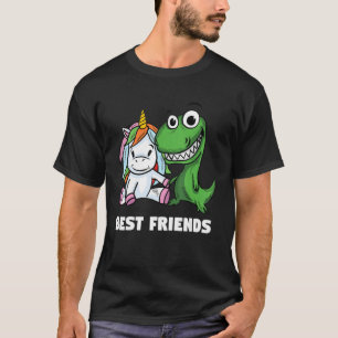 Die besten Freunde Dinosaur Trex Unicorn halten Ha T-Shirt