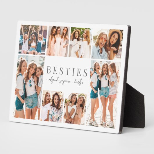 Die besten Freunde Elegante BESTE FREUNDIN Collage Fotoplatte (Seite)