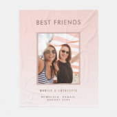 Die besten Freunde erröten Rose Gold Foto Fleecedecke (Vorderseite)