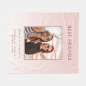 Die besten Freunde erröten Rose Gold Foto Fleecedecke (Vorderseite (Horizontal))