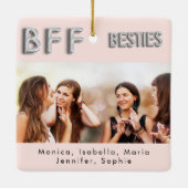 Die besten Freunde erröten Silver Foto Keramikornament (Rückseite)