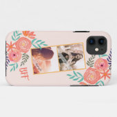Die besten Freunde Foto Collage Pink Wasserfarbe B Case-Mate iPhone Hülle (Rückseite (Horizontal))