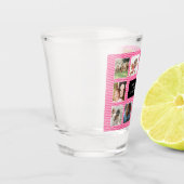 Die besten Freunde Foto Collage Schwarz und Rosa S Schnapsglas (Links)