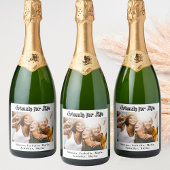 Die besten Freunde Foto ernennen modernes einfache Schaumweinetikett