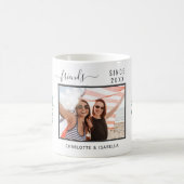 Die besten Freunde Foto Namen Eukalyptusgrün Kaffeetasse (Mittel)