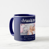 Die besten Freunde Foto Namen navy blau Tasse (Vorderseite Links)