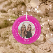Die besten Freunde Foto-Namen pink Ornament Aus Glas