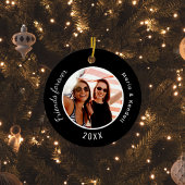 Die besten Freunde Foto-Namen schwarz Keramik Ornament