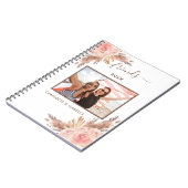 Die besten Freunde Foto pampas pink blütenweiß Notizblock (Linke Seite)