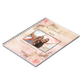 Die besten Freunde Foto Pampas Rosa Rose Gold Notizblock (Linke Seite)