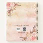 Die besten Freunde Foto Pampas Rosa Rose Gold Notizblock (Rückseite)