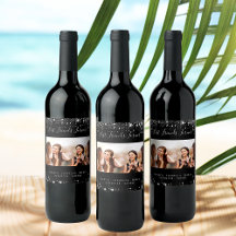 Die besten Freunde Foto Schwarz-Silber-Glitzer Sta