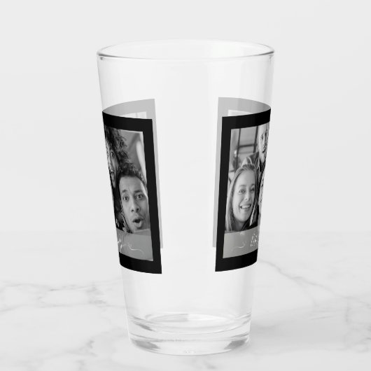 Die besten Freunde Foto Schwarz und Weiß Glas (Links)