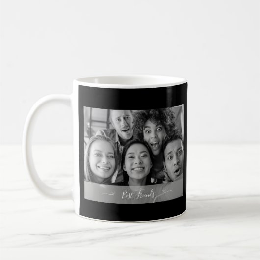 Die besten Freunde Foto Schwarz und Weiß Kaffeetasse (Links)