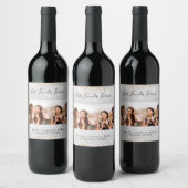 Die besten Freunde Foto Silbergold Glitzer Weinetikett (Flaschen)