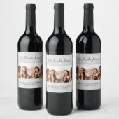 Die besten Freunde Foto Silberstaub-Namen Glitzer Weinetikett (Flaschen)