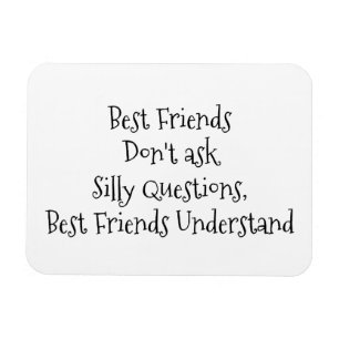 "Die besten Freunde Fragte keine Albernen Fragen.. Magnet