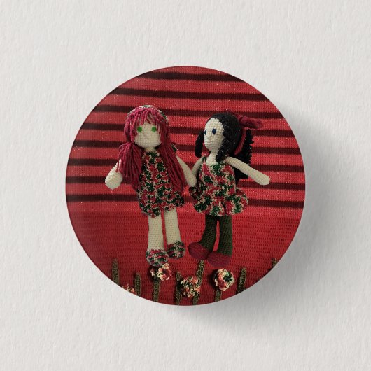 Die besten Freunde Freundschaft Amigurumi Dolls De Button (Vorderseite)