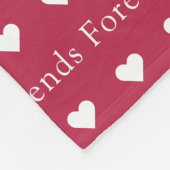 Die besten Freunde für das Herz Foto Fleecedecke (Ecke)