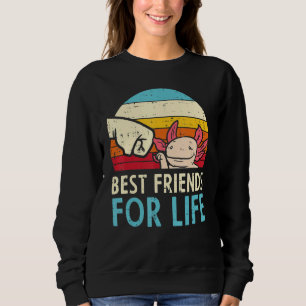 Die besten Freunde für das Leben Axolotl Fist Bump Sweatshirt