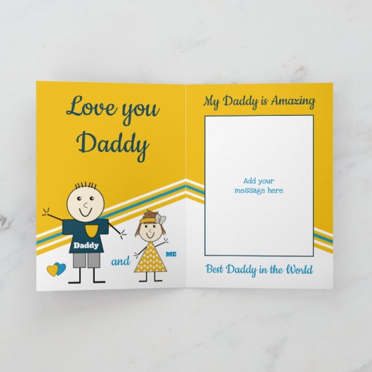 Die besten Freunde für das Leben Daddy und ich gel Karte (Innenseite)