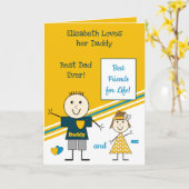 Die besten Freunde für das Leben Daddy und ich gel Karte (Gelbe Blume)