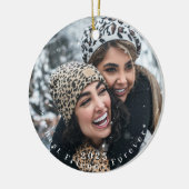 Die besten Freunde für das Weihnachts-Foto Jahr Keramik Ornament (Links)