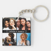 Die besten Freunde für die Monogramm-FotoCollage Schlüsselanhänger (Rückseite)
