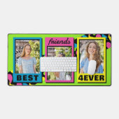 Die besten Freunde für immer 3 Bilder Retro Neon F Schreibtischunterlage (Tastatur & Maus)