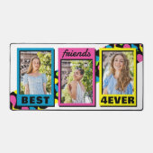 Die besten Freunde für immer 3 Bilder Retro Neon F Schreibtischunterlage (Vorderseite)