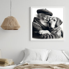 Die besten Freunde für immer Ältere Gentleman und Fotodruck