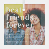 Die besten Freunde für immer | Angebot und Foto Ornament Aus Glas (Vorderseite)