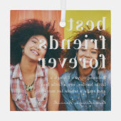 Die besten Freunde für immer | Angebot und Foto Ornament Aus Glas (Rückseite)