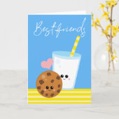 Die besten Freunde für immer BBF Milch und Cookie Karte (Gelbe Blume)