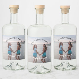 Die besten Freunde für immer Benutzerdefiniertes F Alkoholflaschenetikett