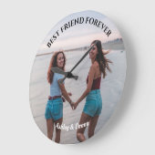 Die besten Freunde für immer Benutzerdefiniertes F Große Wanduhr (Winkel)