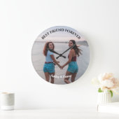 Die besten Freunde für immer Benutzerdefiniertes F Große Wanduhr (Zuhause)