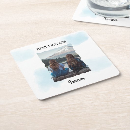 Die besten Freunde für immer benutzerdefiniertes F Rechteckiger Pappuntersetzer (angewinkelt)