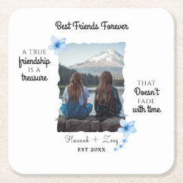 Die besten Freunde für immer benutzerdefiniertes F Rechteckiger Pappuntersetzer