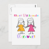 Die besten Freunde für immer BESTE FREUNDIN Gesche Postkarte (Vorne/Hinten)