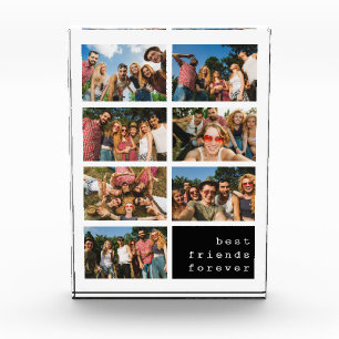 Die besten Freunde für immer Black Collage Fotoblock