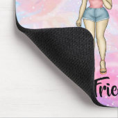 Die besten Freunde für immer blond und Brünett ind Mousepad (Ecke)