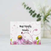 Die besten Freunde für immer, Daisy Grafik Design Postkarte (Stehend Vorderseite)