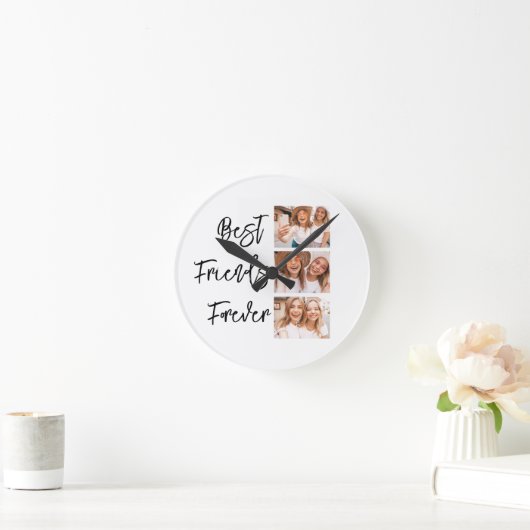 Die besten Freunde für immer ein Geschenk Foto Col Runde Wanduhr (Zuhause)
