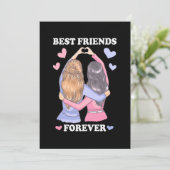 Die besten Freunde für immer Einladung (Stehend Vorderseite)