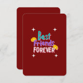 Die besten Freunde für immer Einladung (Vorne/Hinten)